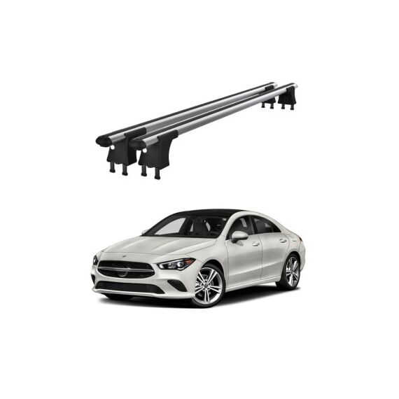 Set bare transversale aluminiu cu prindere in puncte fixe compatibile Mercedes CLA C118 2019-> negre sau argintii Cod: 120101 Kit 204-Dacenergy.ro