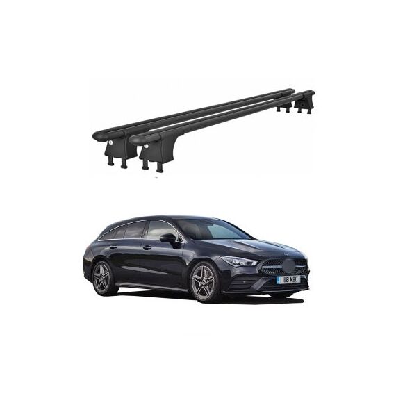 Set bare transversale aluminiu cu prindere in puncte fixe compatibile Mercedes CLA X117 2015-2019 negre sau argintii Cod: 120101 Kit 204-poza 2-Dacenergy.ro