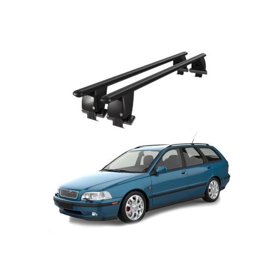Bare transversale portbagaj auto aluminiu compatibile plafon neted Volvo V40 1995-2012 argintii sau negre Cod: CB200101 Kit-108-poza 2-Dacenergy.ro