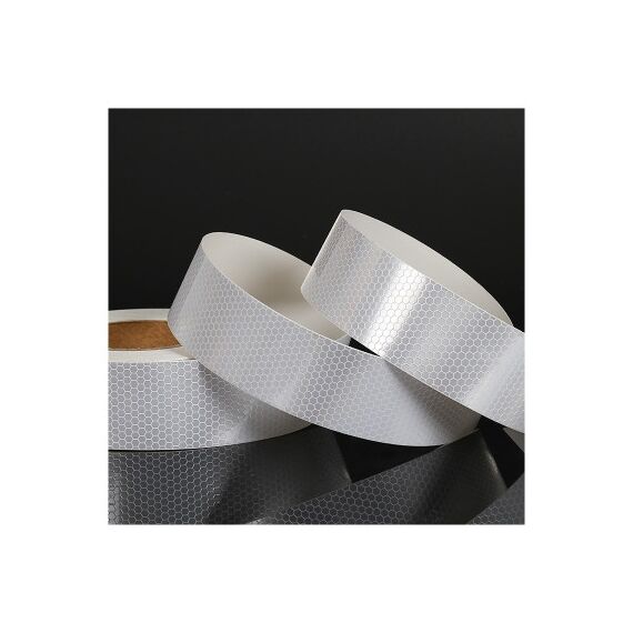 Banda reflectorizanta tip fagure culoare Alba 5cmx25m Cod: CH-022W-poza 4-Dacenergy.ro