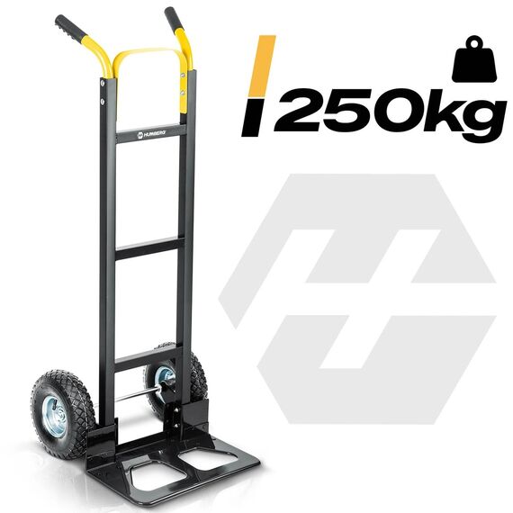Carucior Transport Pliabil Humberg, Tip Roaba, Capacitate 250 kg, 2 Roti Mari Ranforsate Metalic, Cadru Otel Galvanizat, Platforma Durabila, 46x50x130 cm-poza 3-Dacenergy.ro