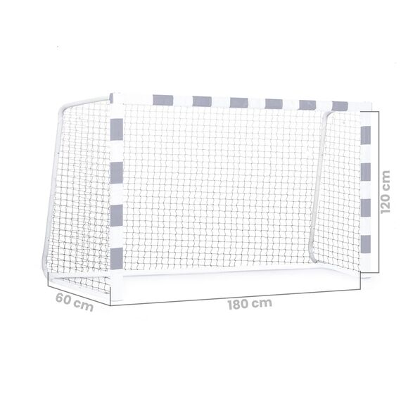 Plasa pentru portii de fotbal, de polietilena, cu franghii de prindere, 180 x 120 cm, alba-poza 4-Dacenergy.ro