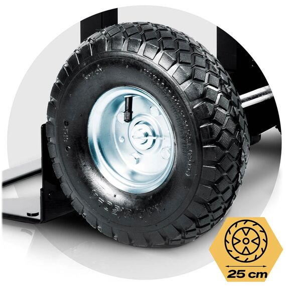 Carucior Transport Pliabil Humberg, Tip Roaba, Capacitate 250 kg, 2 Roti Mari Ranforsate Metalic, Cadru Otel Galvanizat, Platforma Durabila, 46x50x130 cm-poza 5-Dacenergy.ro