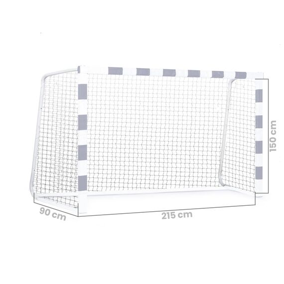 Plasa pentru portii de fotbal, de polietilena, cu franghii de prindere, 215 x 150 cm, alba-poza 5-Dacenergy.ro