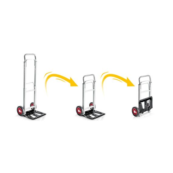 Carucior Transport Pliabil Humberg, Tip Roaba, Capacitate 90 kg, Otel Zincat, 2 Roti cu Ranforsare Metalica, Reglabil 71-108 cm, 41x40x108 cm, Negru Argintiu-poza 6-Dacenergy.ro
