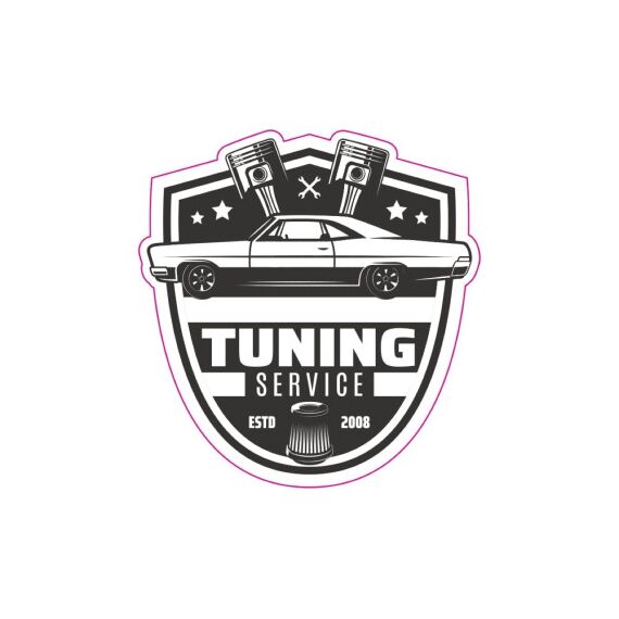 Abtibild "RETRO TUNING SERVICE" Cod:TAG 013 / T2-Dacenergy.ro