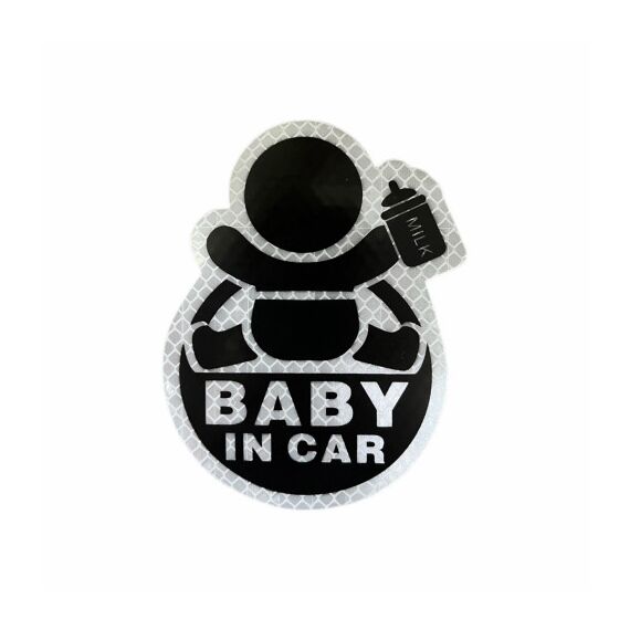 Abtibild  "BABY IN CAR" fond  alb Cod:FGT-07-Dacenergy.ro