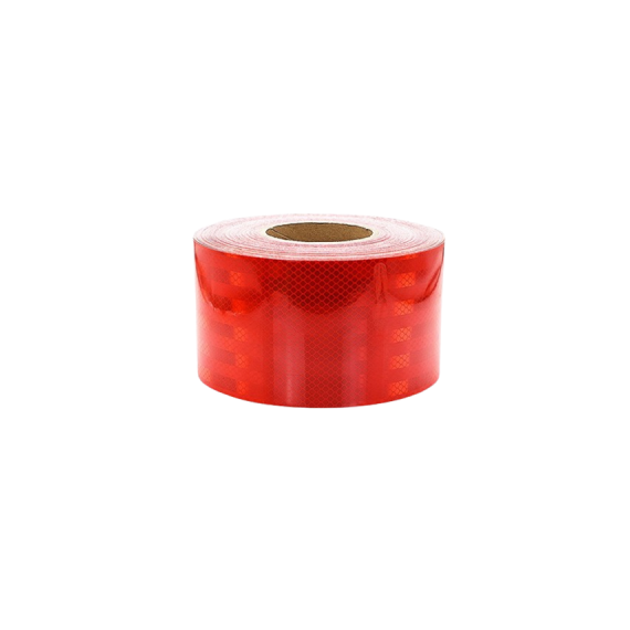 Banda reflectorizanta tip fagure rosie 10cm x 25m Cod: CH-010R-Dacenergy.ro