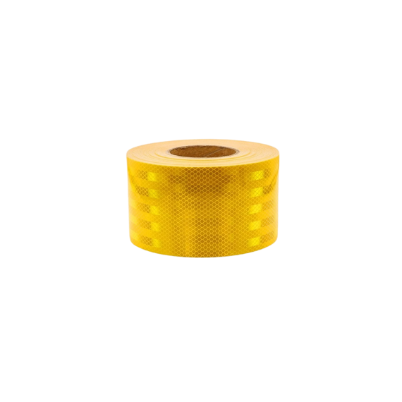 Banda reflectorizanta tip fagure galbena 10cm x 25m Cod: CH-010Y-Dacenergy.ro