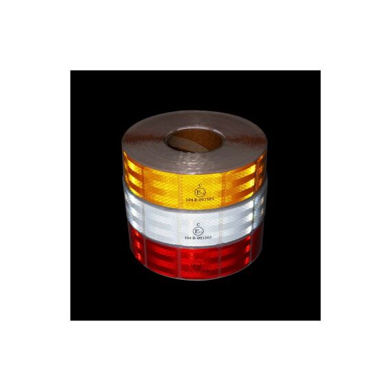 Banda reflectorizanta intrerupta  Premium Omologata U.E. culoare Alba Cod: RI01W-poza 3-Dacenergy.ro