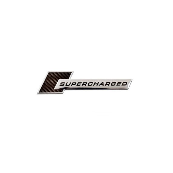 Emblema auto supercharged negru relief 10x1cm Cod: TS-102-Dacenergy.ro