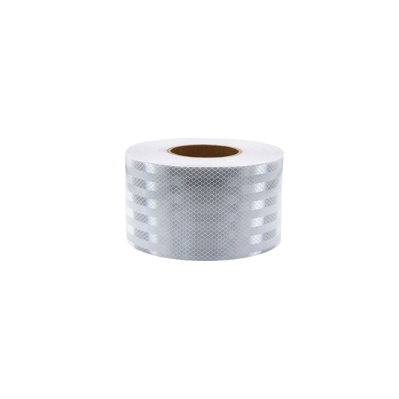 Banda reflectorizanta  tip fagure  culoare Alb 10cmx25m Cod: CH-010W-Dacenergy.ro