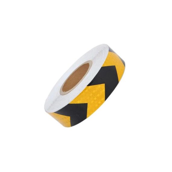 Banda reflectorizanta culoare Galbena sageata Neagra 5cmx25m  Cod: 06Y/B-poza 2-Dacenergy.ro