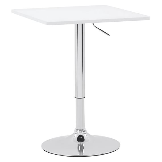 Masă de bar cu înălţime reglabilă, alb, 57x57x84-110 cm, FLORIAN 3 NEW-Dacenergy.ro