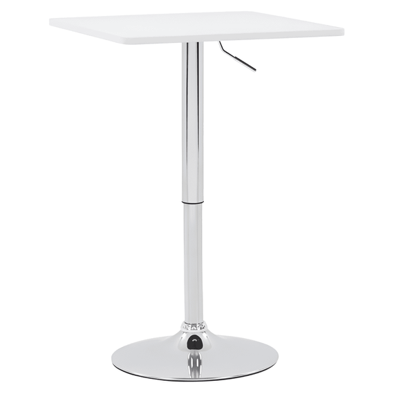 Masă de bar cu înălţime reglabilă, alb, 57x57x84-110 cm, FLORIAN 3 NEW-poza 3-Dacenergy.ro
