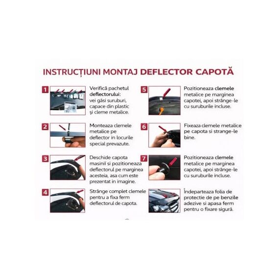 Deflector capota auto compatibil Ford Ranger T6 facelift 2015-2022 Cod: 17091-poza 3-Dacenergy.ro