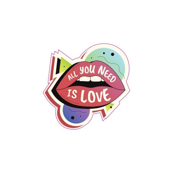 Abtibild " ALL YOU NEED IS LOVE" Cod: TAG 065/ T2-Dacenergy.ro