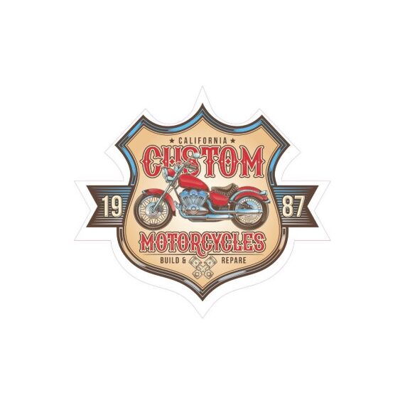 Abtibild "CUSTOM MOTORCYCLES"  Cod: TAG 034 / T2-Dacenergy.ro