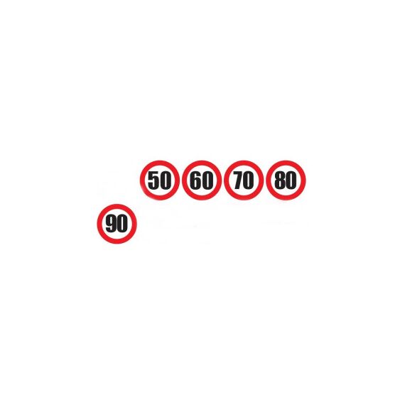 Abtibild reflectorizant limita viteza pentru camion – 50, 60, 70, 80, 90, 100 km/h – diametru 18.8 cm-Dacenergy.ro