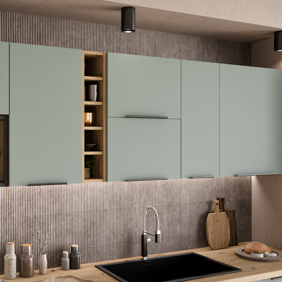 Dulăpior pentru chiuvetă, aquamarine/stejar artisan, ARSANY 80 ZL 2F BB-poza 10-Dacenergy.ro