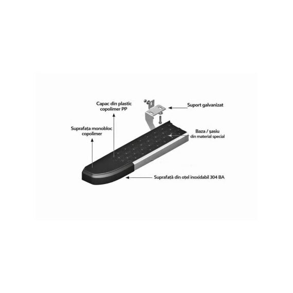 Praguri laterale auto negre aluminiu compatibile Volvo XC60 II 2017-> Cod: V1-193cm+7615BRK193 BRK03-poza 5-Dacenergy.ro