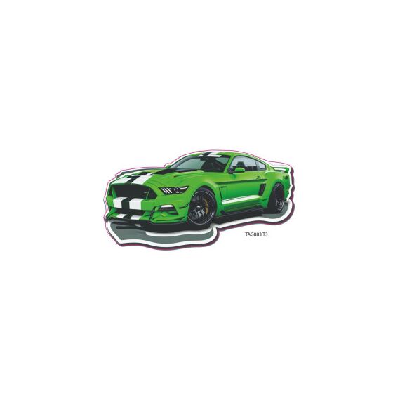 Abtibild " MASINA DE CURSE VERDE  " Cod: TAG 083/T3-Dacenergy.ro