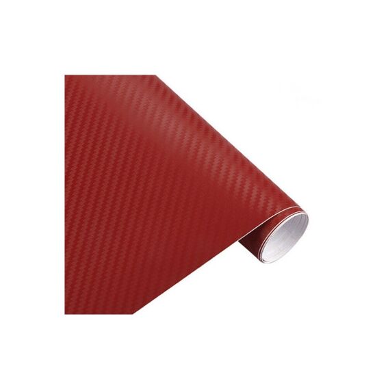 Folie carbon 3D rosie cu tehnologie anti-bule 1.5m x 1m Cod: CF-10R-Dacenergy.ro