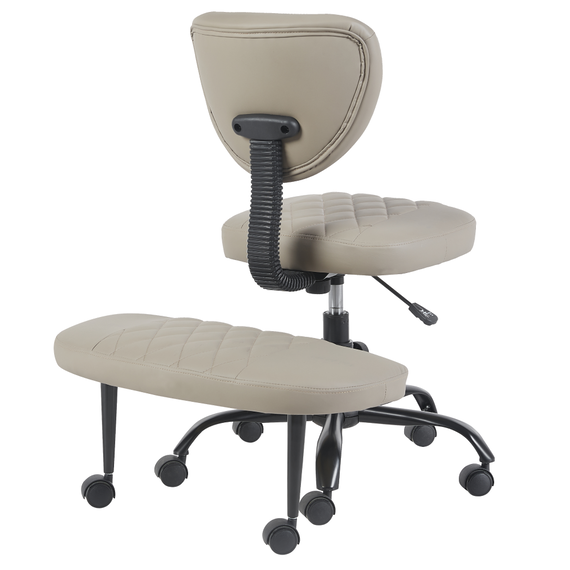 Scaun de îngenuncheat ergonomic, gri-maro Taupe piele ecologică/negru, SAMER-poza 10-Dacenergy.ro