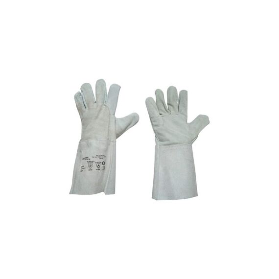 Manusi de sudura din piele bovina captusite cu manseta protectie 15 cm lungime 35 cm marimea 10 Cod: BK78890-Dacenergy.ro