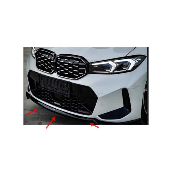 Spoiler prelungire bara fata BMW Seria 3 G21 cu pachet M Facelift 2022-> ABS negru Piano Cod: LSP3031-Dacenergy.ro