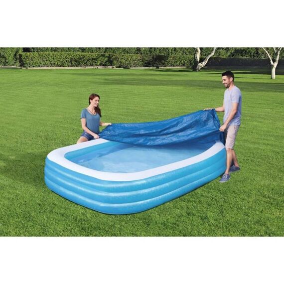 Prelata piscina Bestway, confectionata din PVC, pentru acoperire, 340 x 230 cm, albastra-poza 3-Dacenergy.ro
