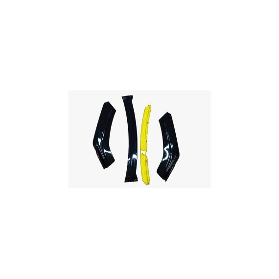Prelungire bara fata universala spoiler auto negru lucios cu galben 175 cm din ABS flexibil 4 piese  Cod: SP1005-2-poza 2-Dacenergy.ro