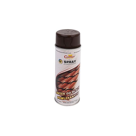 Spray vopsea pentru tabla si acoperis maro ciocolata Champion profesional 400ml Cod: RAL8017-Dacenergy.ro