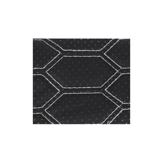 Material imitatie piele tapiterie hexagon cu gaurele negru/cusatura gri Cod: Y03NG-Dacenergy.ro