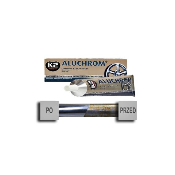 Pasta polish curatare si lustruire suprafete cromate si aluminiu K2 Aluchrom 120g Cod: K0031-poza 4-Dacenergy.ro