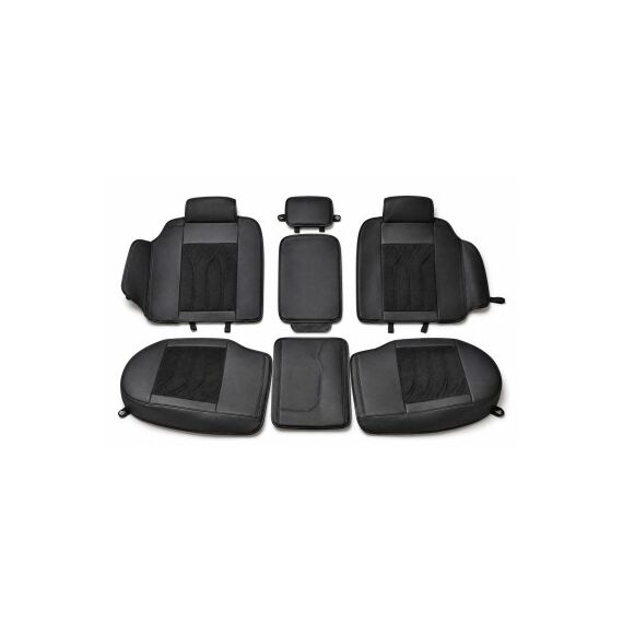 Huse scaune auto universale Premium 9D negre imitatie piele material tip Alcantara Cod: HNG3019-9D-1-poza 6-Dacenergy.ro