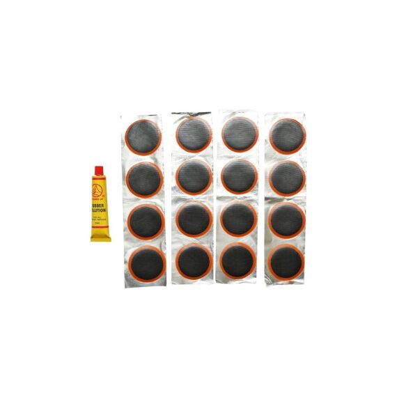 Petice rotunde vulcanizare anvelope si camere de aer Ø50 mm 16 bucati cu adeziv 20 ml Cod: DISUZ88-poza 2-Dacenergy.ro