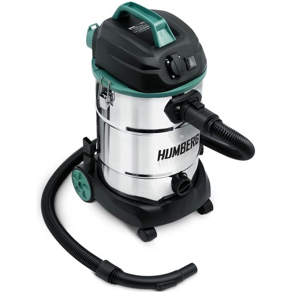 Aspirator industrial, putere 1600W, aspirare umeda si uscata, fara sac, 30L, filtru HEPA, functie suflare, argintiu si negru-poza 4-Dacenergy.ro