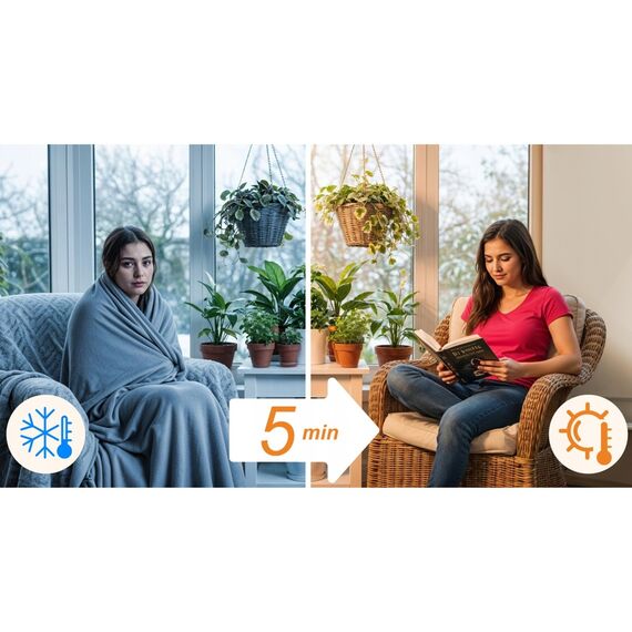 Panou radiant cu infrarosu Berdsen, 720 W, sticla securizata, afisaj LED tactil, telecomanda, WiFi, aplicatie Tuya Smart, termostat, timer 1-24 h, programator saptamanal, detectare fereastra deschisa, montaj perete sau picioare, IP44, 120x60 cm, Negru-poza 12-Dacenergy.ro