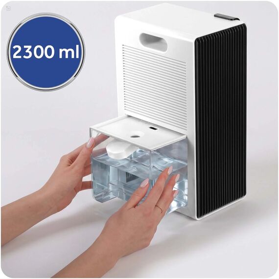 Dezumidificator aer camera Berdsen, 800 ml/24h, rezervor 2300 ml, higrostat reglabil 40-70%, telecomanda, panou tactil, afisaj digital, iluminare 7 culori, mod noapte Sleep, drenaj continuu prin furtun, oprire automata, 65 W, 35.5x21x14 cm, Alb-poza 16-Dacenergy.ro
