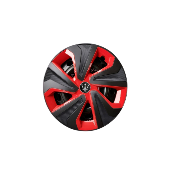 Set 4 capace roti Evo culoare negru rosu 15  inch Cod: WK2-1RD-15-Dacenergy.ro