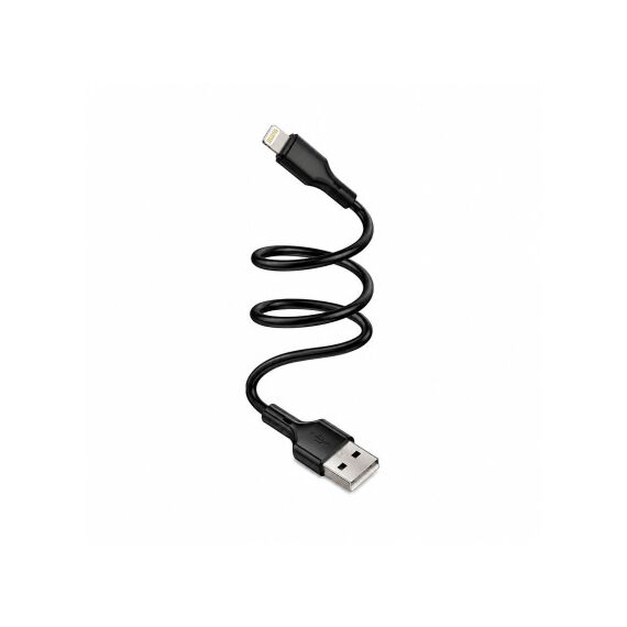Cablu pentru incarcare 2.4A si transfer date USB-A la Lightning 1 m negru Cod: XO-NB230A-Dacenergy.ro