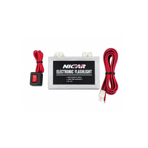 Stroboscoape auto 12V rosu-albastru set 2 bucati cu modul de comanda Cod: WF01B-poza 3-Dacenergy.ro