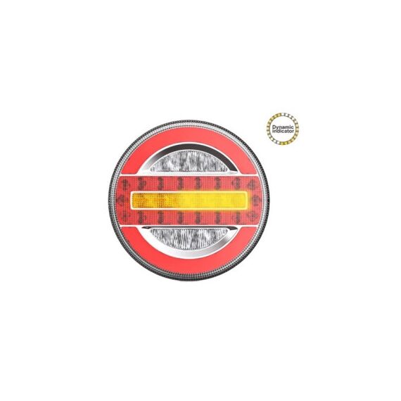 Lampa stop rotunda  camion LED cu semnalizare dinamica 12-24V Cod: SL-5020-Dacenergy.ro