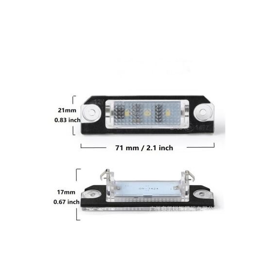Lampi numar LED compatibile Volkswagen Golf 5 Caddy III Passat B6 Touran T5 Jetta Skoda Superb Cod: 7424-poza 2-Dacenergy.ro