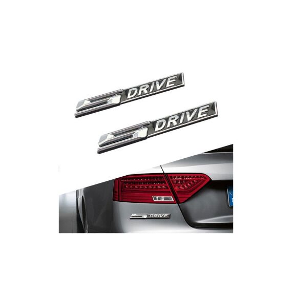 Ornament metalic auto S Drive culoare crom cu negru Cod: SD1-Dacenergy.ro