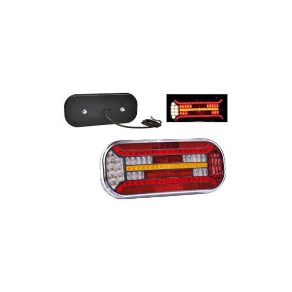 Lampa spate 302x130, LED, 6 functii, stanga, ceata, Fristom Cod: FT-600 L-poza 2-Dacenergy.ro