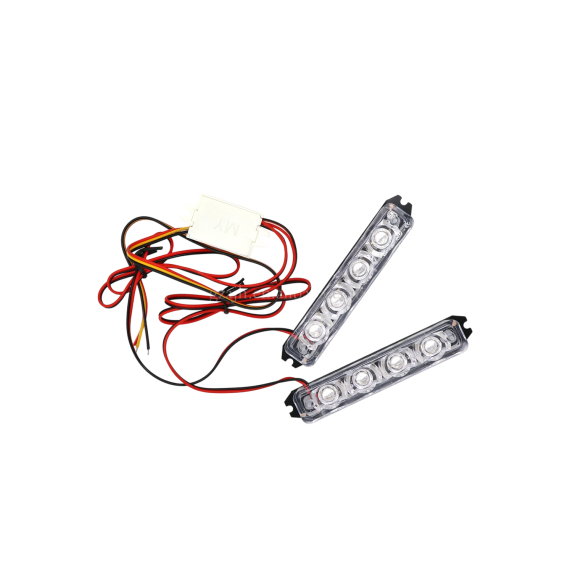 Stroboscoape LED auto 12V lumina portocaliu alb rosu albastru 9x1.5cm Cod: 1529-poza 2-Dacenergy.ro