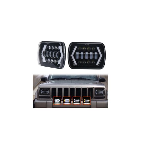 Proiector LED 39W DRL cu 2 faze 12V cu functie de semnalizare Cod: SPT313H4D-poza 3-Dacenergy.ro