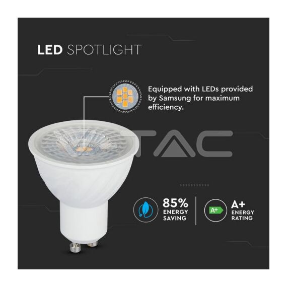 Spot LED Cip SAMSUNG GU5.3 6.5W MR16 Lentilă de Plastic 110` 3000K COD:204-poza 3-Dacenergy.ro